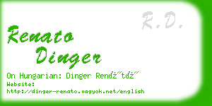 renato dinger business card